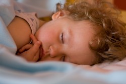 Serenely sleeping girl