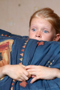 Scared watching TV