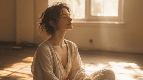rickthrivingnow_a_side_view_of_A_woman_sitting_in_meditation__21954f9b-7699-4525-b816-6b2bf727e977_0
